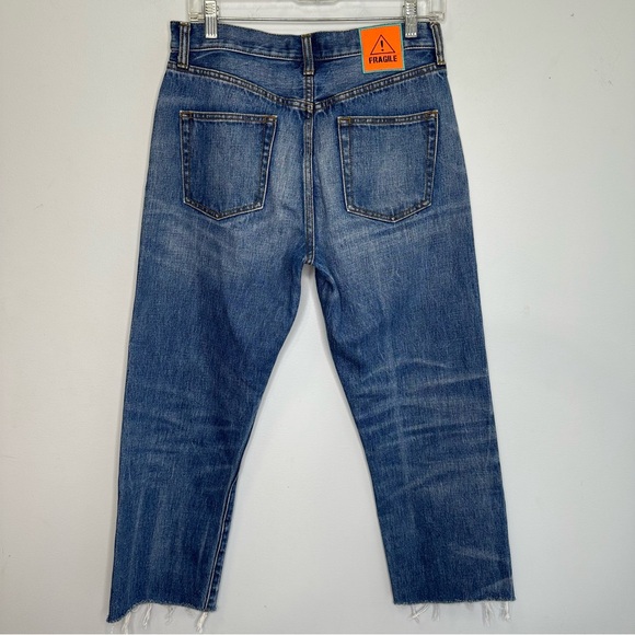 Tory Burch High Rise Cropped Vintage Wash Fragile Premium Selvedge Jeans 27 - Picture 5 of 14